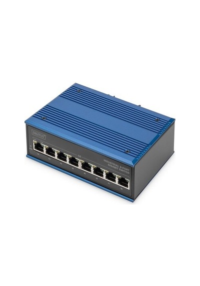 Digitus 8 Port Gigabit Ethernet Ağ Poe Anahtarı, Endüstriyel, Yönetilmeyen