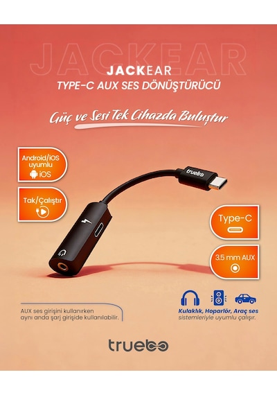 Truebo Jackear Type-c Audio Converter