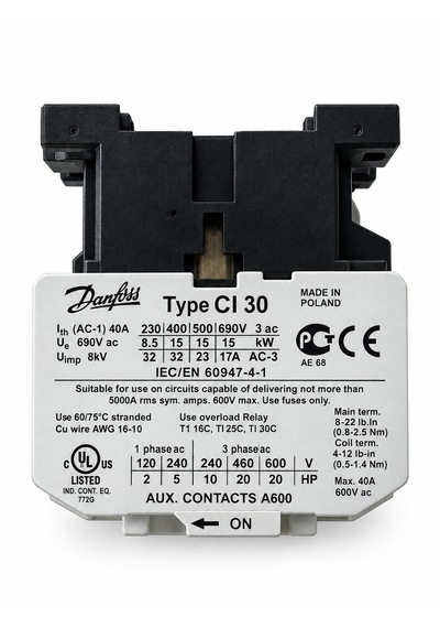 Danfoss Cı 30 Güç Kontaktörü 32a 15kw 3 Kutuplu
