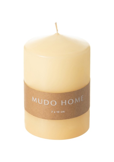 Mudo Home Sütun Mum Krem 7x10cm 696123