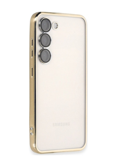 Samsung Galaxy Uyumlu , S23 Plus Kılıf Razer Lensli Silikon - Gold
