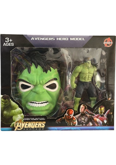 Kids Oyuncak Hulk Işıklı Maske Ve Figür Seti 2156-hm-yeşil