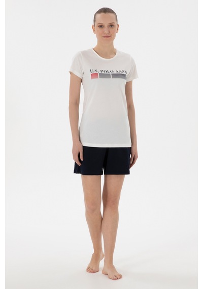 U.s. Polo Assn. Kadın Ekru Pijama Takım 50312919-vr019 Ecru Ekru