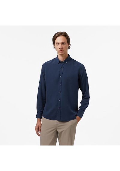 Nautica Erkek Lacivert Classic Fit Gömlek Düz W57232t Lacivert