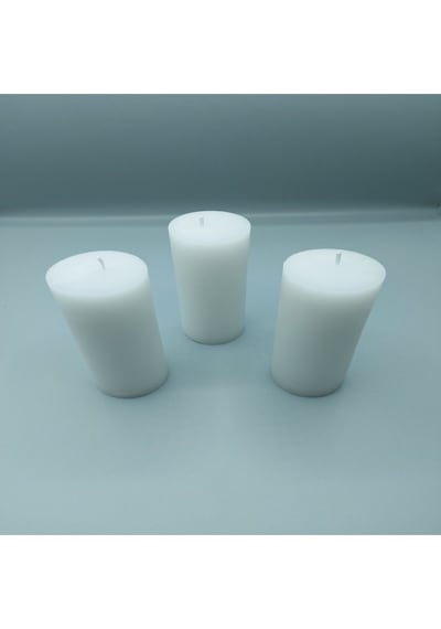 Soya Parafinli Beyaz 1 Adet 100-110 Saat Yanma Süreli Çap:10 Cm Boy:15 Silindir Blok Mum Beyaz Beyaz