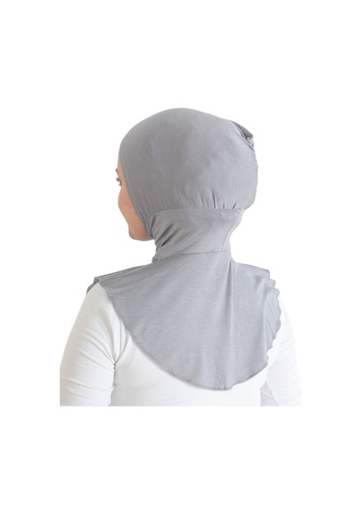 Modish Group Kadın Boyunluklu Hijab Tesettür Pratik Spor Bone - Sarı Gri
