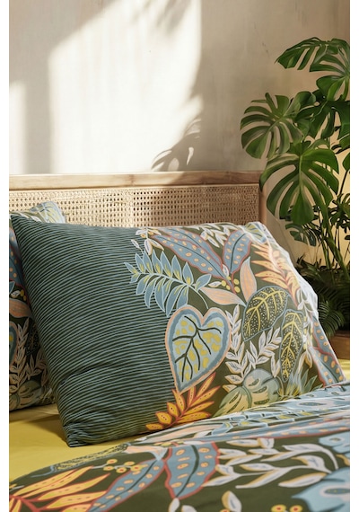Doqu Home Jungle Muse Ranforce Solaris Nevresim Takımı Tek Kişilik Yeşil