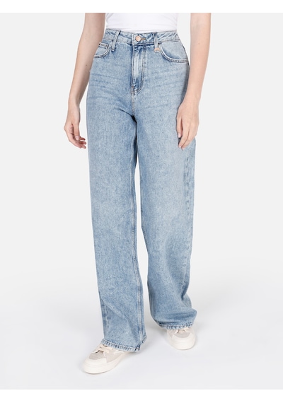 Colin's Colins 970 Berry Normal Kesim Yüksek Bel Geniş Paça Mavi Kadın Jean Pantolon Denim