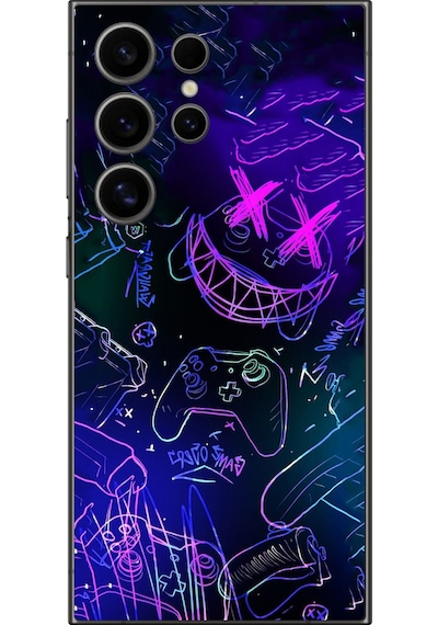 Samsung Galaxy S24 Ultra Uyumlu Şeffaf Kılıf Graffiti 4 Tasarımlı