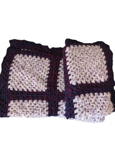 El Örgüsü Renkli Patchwork Büyük Boy Battaniye 135x195 Çok Renkli