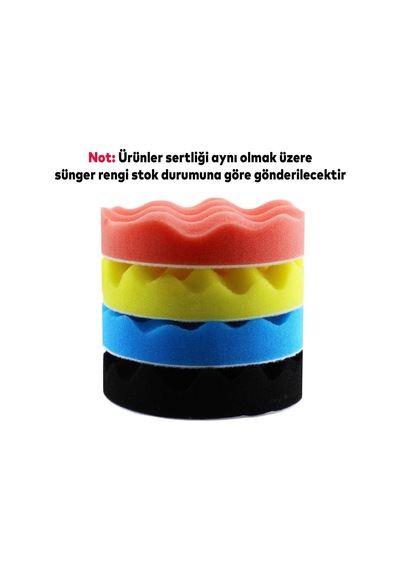 Glaswen Oto Araç Araba Pasta Cila Polisaj Yumurta Ped + 115 Mm Taban + Matkap Adaptörü Parlatıcı Çizik Giderici 3'