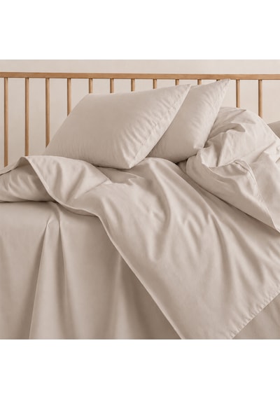 Lief Home %100 Pamuklu Sertifikalı Bebek Nevresim Takımı 100x150 63 Tel Dokuma Kutulu Gönderim Bej