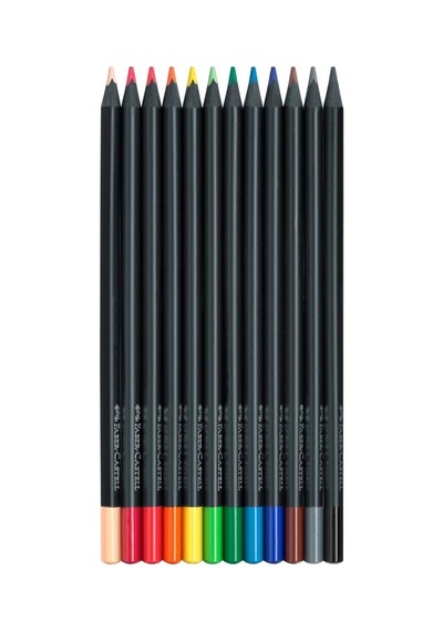 Faber-castell Black Edition Renkli Kalemler - 12 Sayı, Siyah Ahşap Ve Süper Yumuşak Çekirdek Kurşun, Yetişkin Boyama, Sanatçılar Ve Yeni Başlayanlar İçin Profesyonel Kalite Renkli Kalemler 124-Pembe