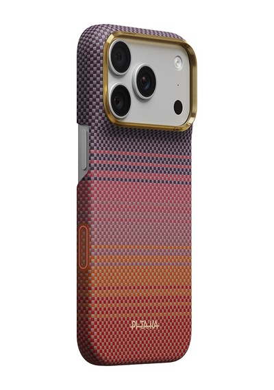 Apple Uyumlu Apple iPhone 18 Pro Kılıf M-safe Özellikli Aramid Fiber Sunset 2.0 California Dream Kapak Kırmızı-mor Kırmızı - Mor