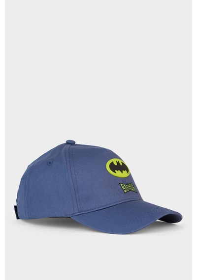 Defacto Batman Nakışlı Pamuklu Cap Şapka Erkek Çocuk D9783A825SM Mavi