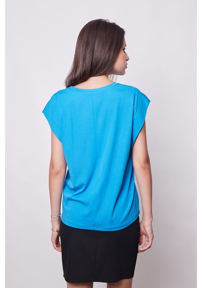 Jument Şık Likralı Span Kumaş Kolsuz Geniş Sıfır Yaka Düşük Omuzlu Basic Tshirt Bluz-mavi Mavi Jument Şık Likralı Span Kumaş Kolsuz Geniş Sıfır Yaka Düşük Omuzlu Basic Tshirt Bluz-mavi Mavi