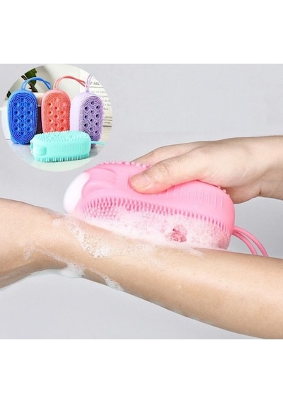 Süngerli Silikon Banyo Kesesi Çok Renkli