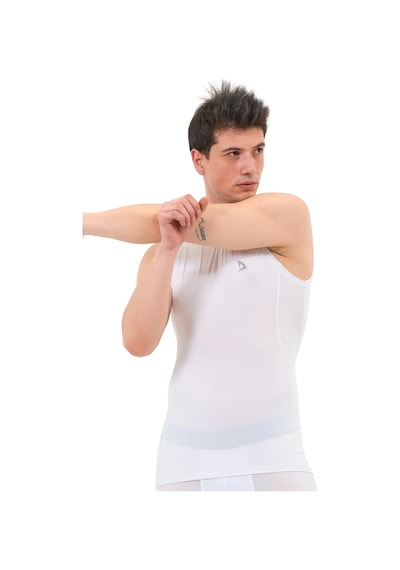 Hnc Sport Kolsuz Compression Spor Body Gym Fitness Biker T-shirt Beyaz
