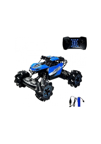 Uzaktan Kumandalı, Şarzlı, 2.4 Ghz Full Fonksiyonlu Off Road Arazi Mavi Renk Araba - Mavi Su Dünyası Mavi