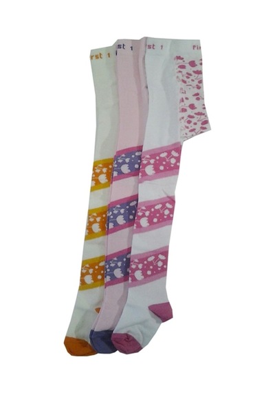 Bhr Kids Lababy Kız Bebek Çocuk Renkli Külotlu Çorap 3 Lü Paket