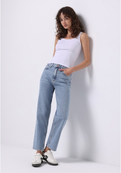 Colin's Colins Straight Fit Yüksel Bel Düz Paça Kadın İndigo Jean Pantolon Cl1074904 Q1.v1 Dn42499 Denim