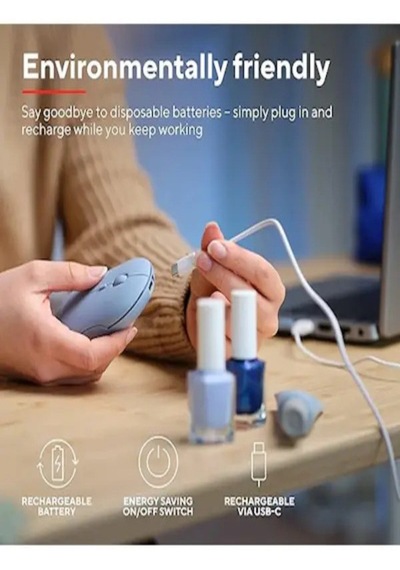 Şarj Edilebilir Kablosuz Mouse Bluetooth + 2.4g Çift Mod -