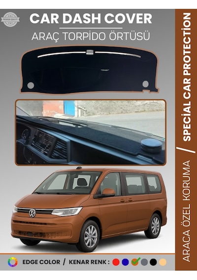 Volkswagen Transporter T7 2021+ Torpido Örtüsü Ön Göğüs Koruma Torpido Koruma Tam Uyum Uv Koruma - 813 Stiloto