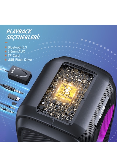 W-King T9 Pro 250w Party Box 24S Bluetooth 5.3 Hoparlör