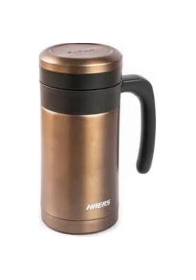 Hears Kahverengi Paslanmaz Çelik Termos Bardak 450ml Çok Renkli