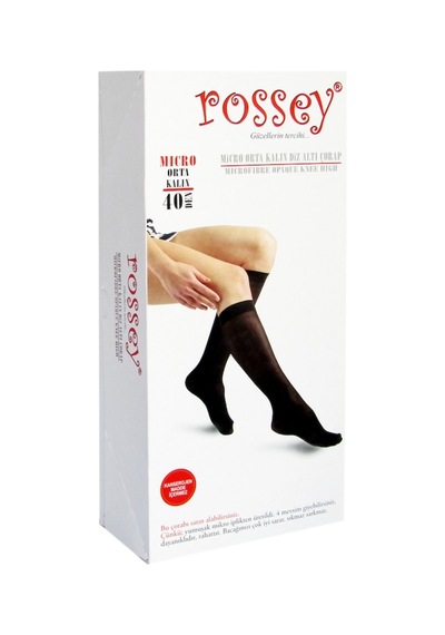 Rossey Micro Orta Kalın(40 D) Dizaltı Çorap(12 Çift)