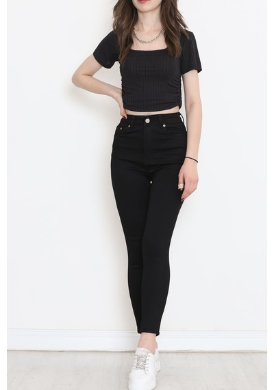 Mokashopin - Dar Paça Kot Pantolon Siyah - 18223.1431. 001