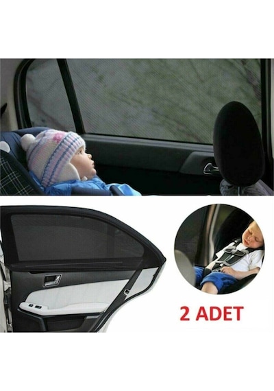 Opel Corsa C 2000-2004 Uyumlu 2 Adet Oto Yan Cam Güneşliği, Arka Cam Güneşliği/perde413