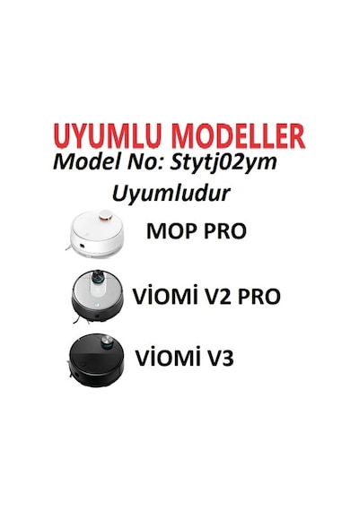 Mi Robot Vacuum Mop P-vacuum Mop Pro Model No: Styj02ym Uyumlu Yan Fırça Yedek Parça-viomi Se Siyah
