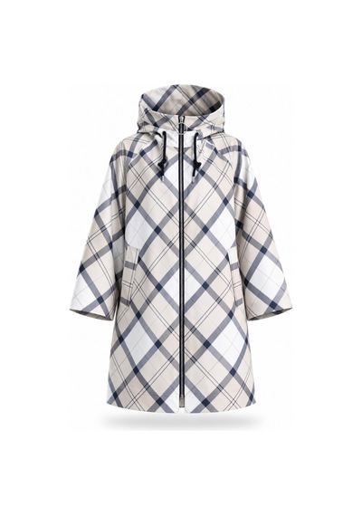 Lacivert Ekose Desenli Parka Ceket 2723