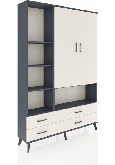 Arges Dolap 8 Raflı 4 Çekmeceli 2 Kapaklı 132x30x195 Antrasit-aytaşı/aytaşı Aytası/aytası Arges Dolap 8 Raflı 4 Çekmeceli 2 Kapaklı 132x30x195 Antrasit-aytaşı/aytaşı Aytası/aytası