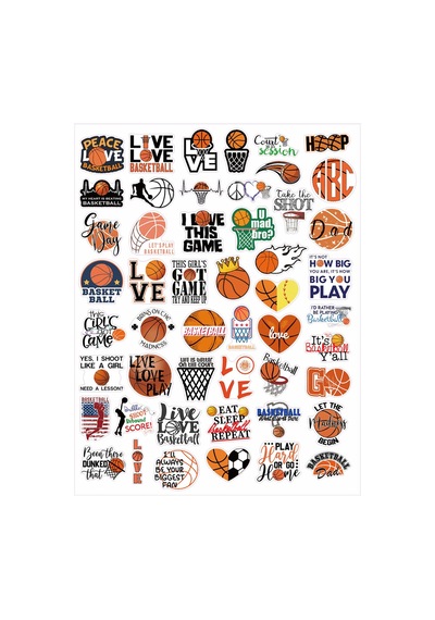 Basketbol Sticker Seti Laptop Ajanda Notebook Tablet Telefon Defter Etiket Bullet Journal Diğer