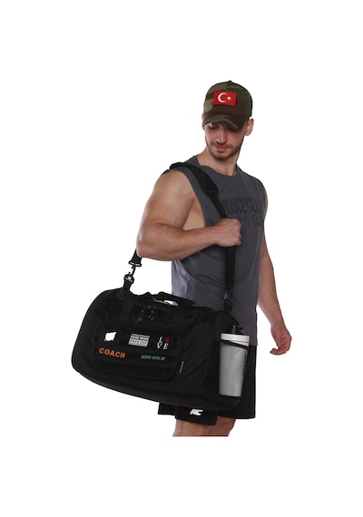 Musclecloth Tactical Duffel Bag Silindir Çanta Siyah