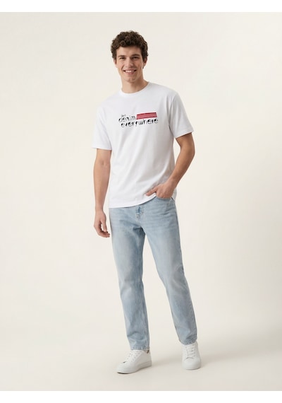 LOFT Loose Fit Erkek Tshirt K.kol Lf2042917 Q1.v1 Beyaz