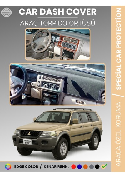 Mıtsubıshı Montero Sport 1996-2009 Torpido Örtüsü Ön Göğüs Koruma Torpido Koruma Araca Özel - 621 Stiloto