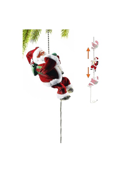 Beysüs Yılbaşı Süsü Tırmanan Noel Baba Müzikli Hareketli Zincirli Dekor Diğer