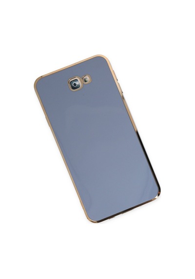 Samsung Galaxy Uyumlu , J7 Prime Kılıf Volet Silikon - Mavi