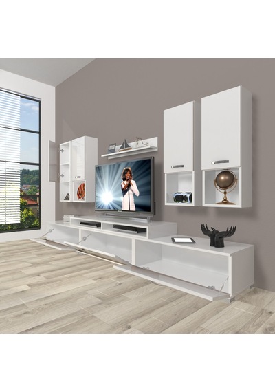 Decoraktiv Ekoflex 8da Slm Tv Ünitesi Tv Sehpası Beyaz