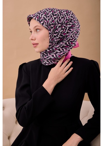 Silk Home Aura Eşarp 140006-01 Pembe, Siyah, Beyaz, Füme
