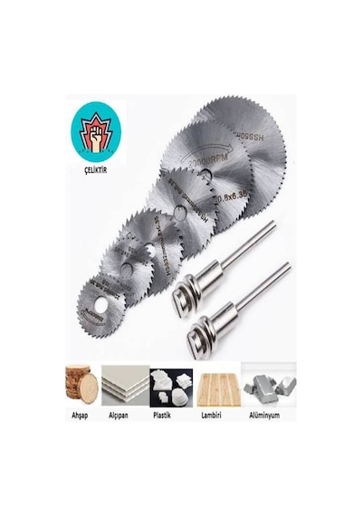 Merttools 8 Parça Mini Testere Seti Çelik Kalite Ürün Gravür Makinasına Uyumlu Yeni Model