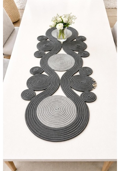 Jüt, Hasır,sarmal Model, Dekoratif Masa Örtüsü, Runner 40x110 Cm, Sehpa Örtüsü, Bohem Tarzı Antrasit Gri Antrasit Gri Jüt, Hasır,sarmal Model, Dekoratif Masa Örtüsü, Runner 40x110 Cm, Sehpa Örtüsü, Bohem Tarzı Antrasit Gri Antrasit Gri