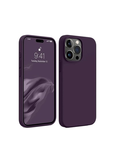 Newface - 76 - İphone 15 Pro Max Kılıf First Silikon - Edntrend - - Mürdüm