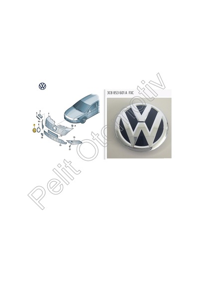 Passat Cc 2012-2017 Ön Panjur Arması 3c8853601a