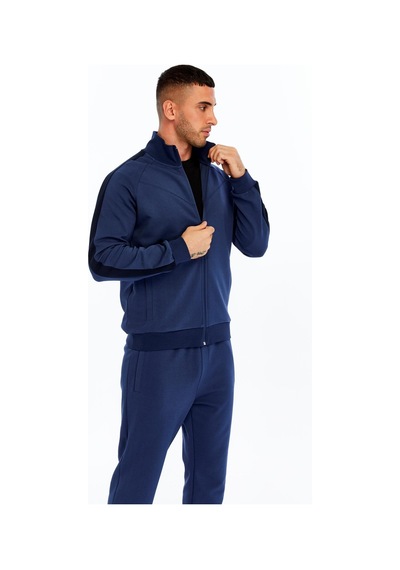 AR-MA Arma Erkek Slim Fit Reglan Kollu Fleto Cepli Tam Fermuar Dik Yaka Interlok Sweatshirt K30324989602 İndigo-i1