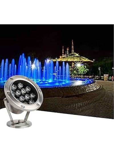Havuz Led Armatür Aplik Su Geçirmez Açık Alan Aydınlatma Işık Gösterisi Sıva Üstü Krom Kasa Doğal Beyaz 4000k A-krm-1202 Ip68 9w 12v