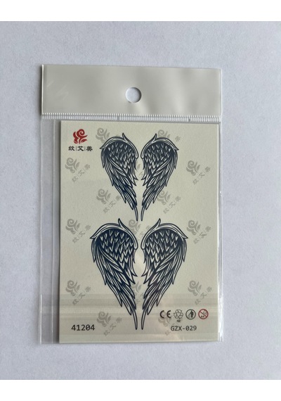 Kanat Minimal 11x8 Cm Yarı Kalıcı Geçici Dövme Yapıştırma Dövme